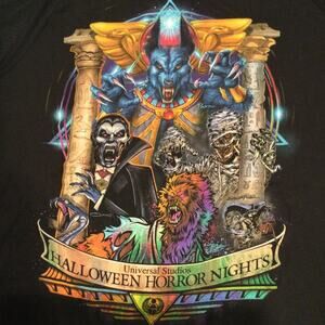 Halloween Horror Nights 2022 mesh sleeve T-Shirt Womens XL